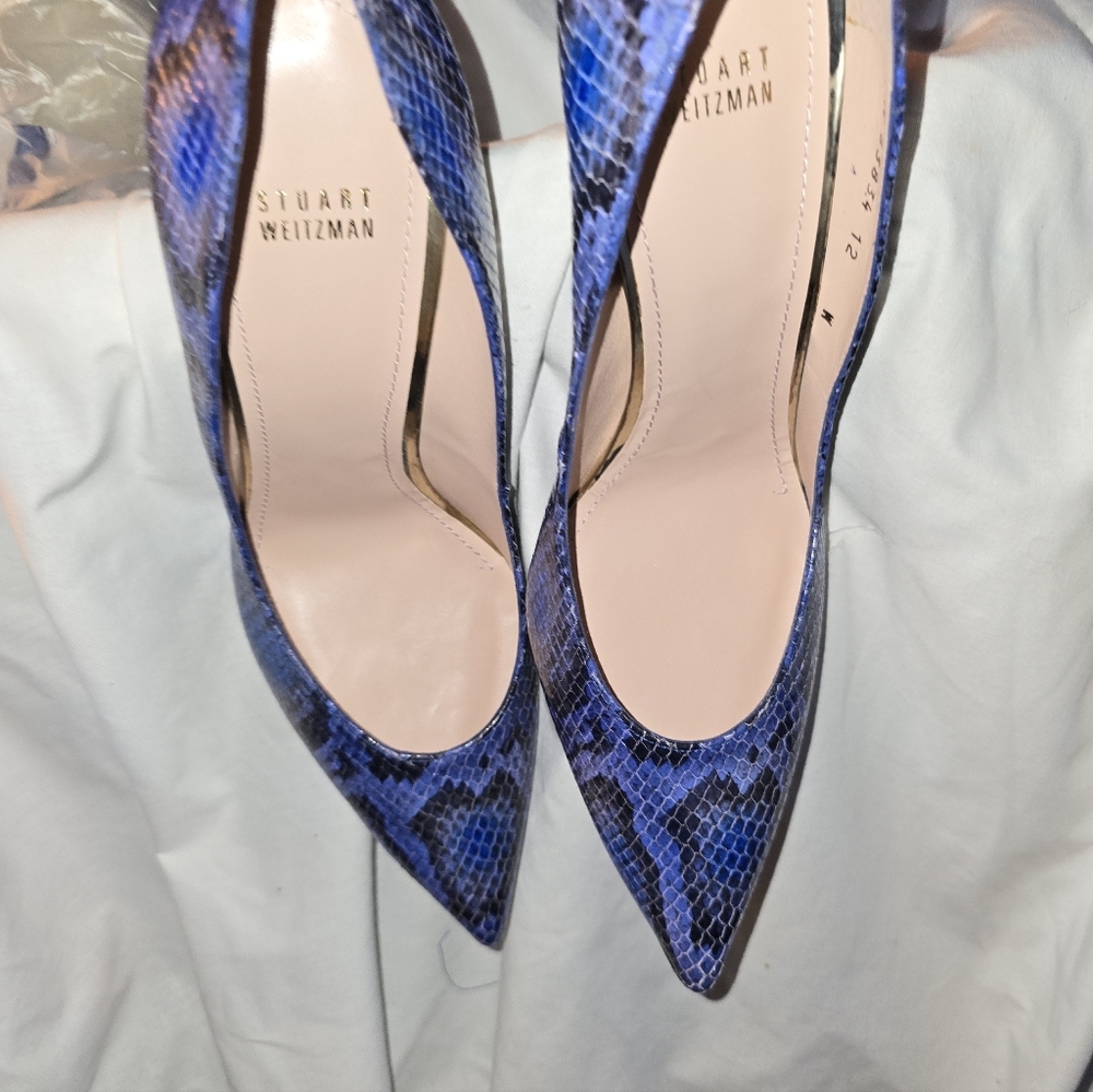 NEW Stuart Weitzman Heels Mar Python In Box NWT - image 2